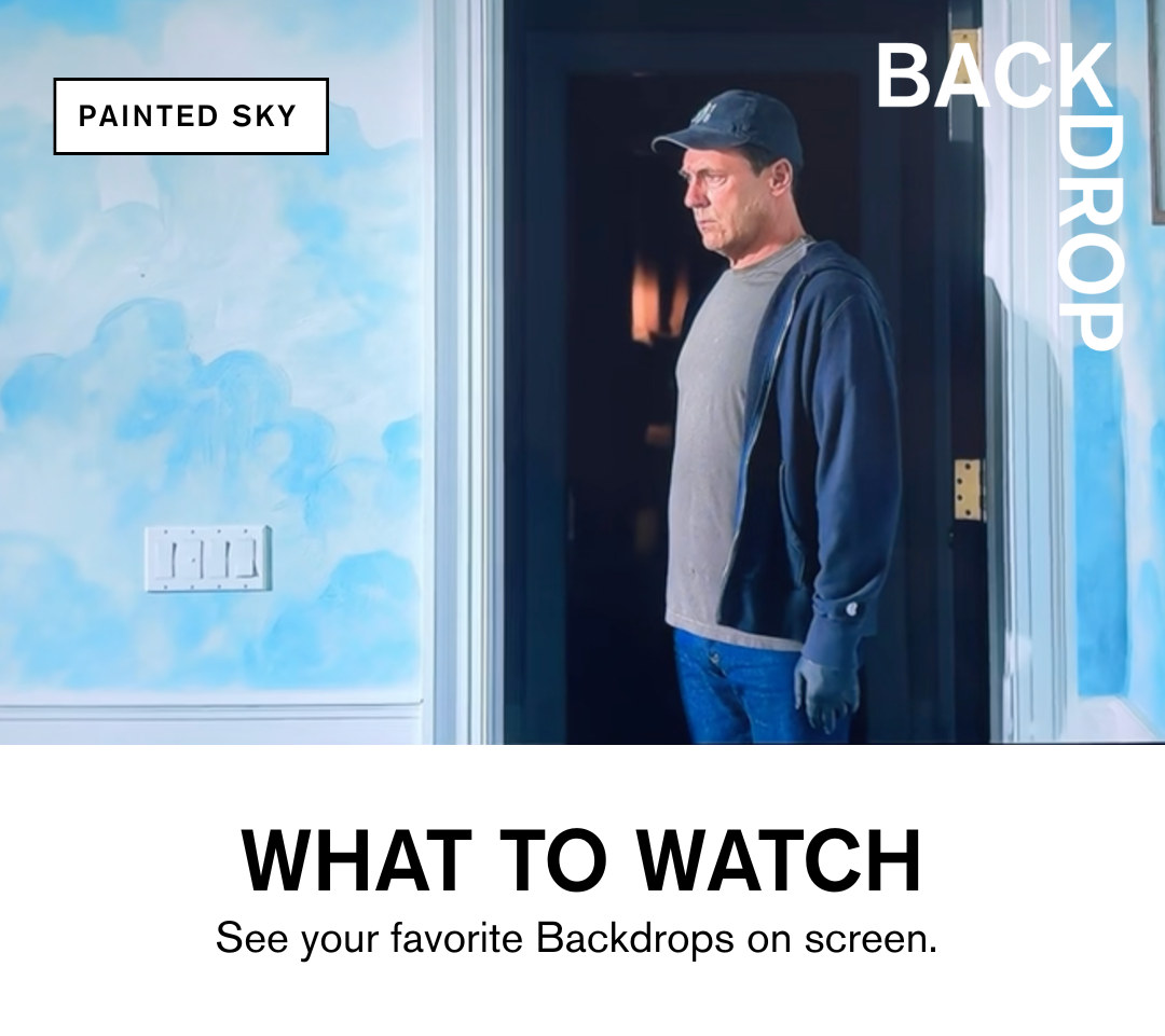 PAINTED SKY in Clear Blue, featured on the Apple TV+ show "Friends & Neighbors"