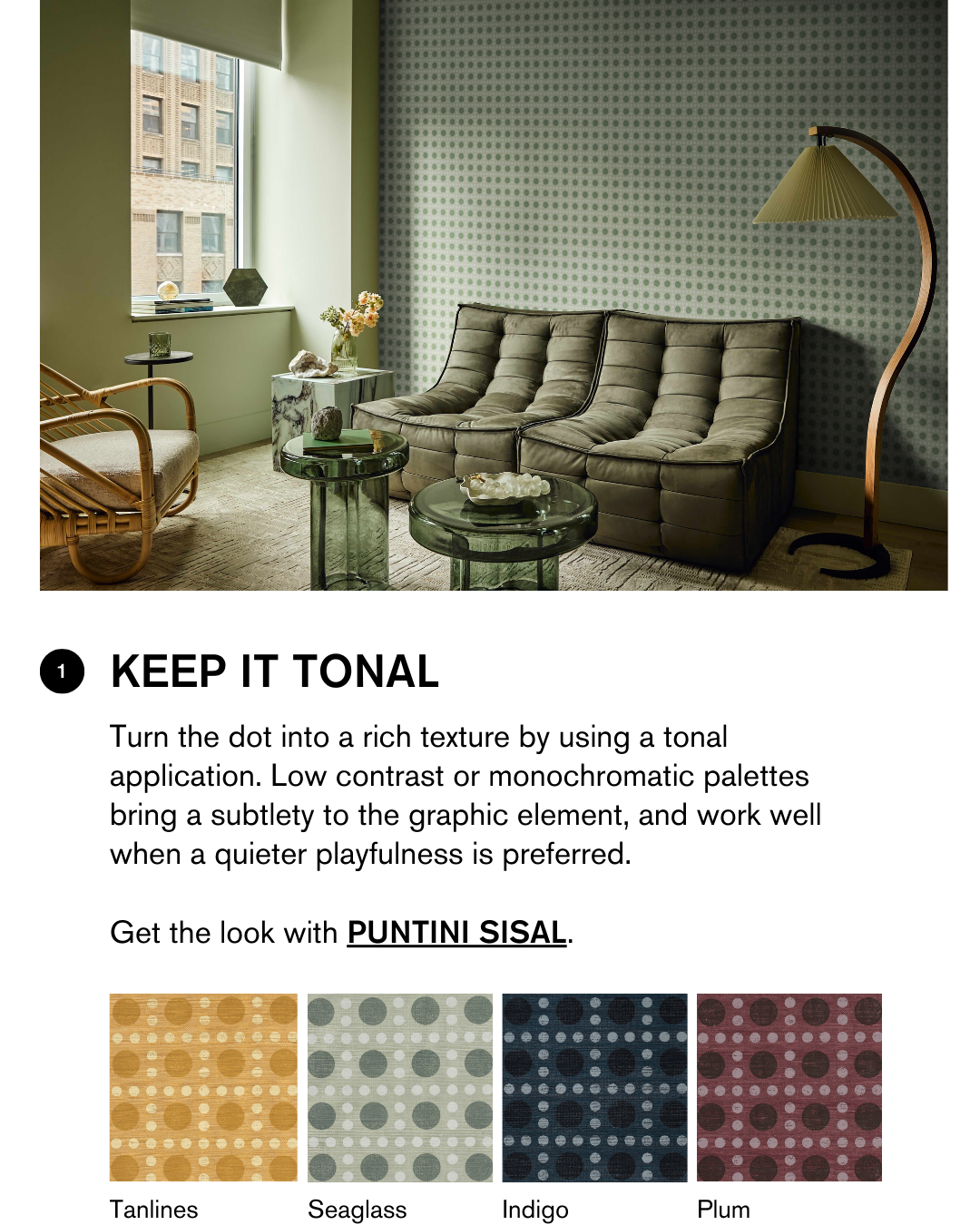 PUNTINI SISAL, rich texture dot