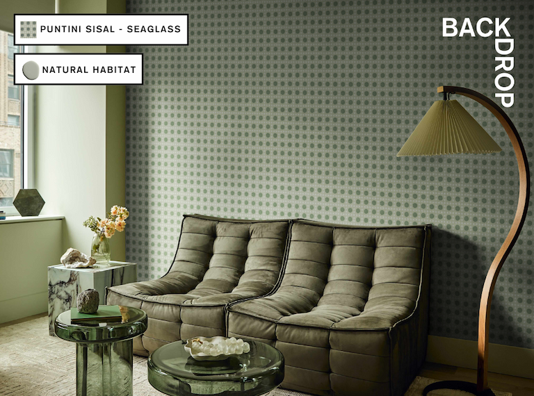 PUNTINI SISAL by BACKDROP, a textured wallcovering inspired by Italian candies