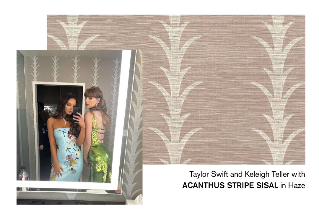 ACANTHUS STRIPE SISAL, Taylor Swift's Backdrop