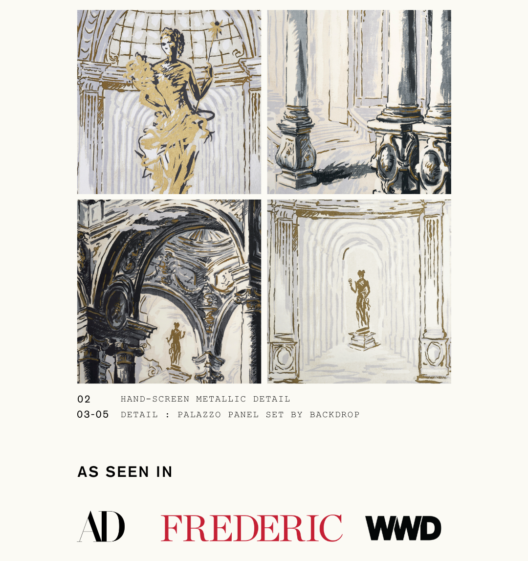 PALAZZO PANEL SET, an archival design reimagined by BACKDROP