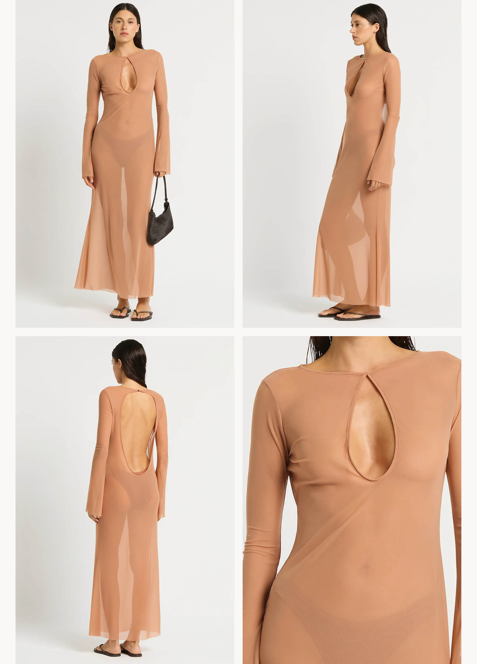 Ring Priya Dress in Fawn Mesh