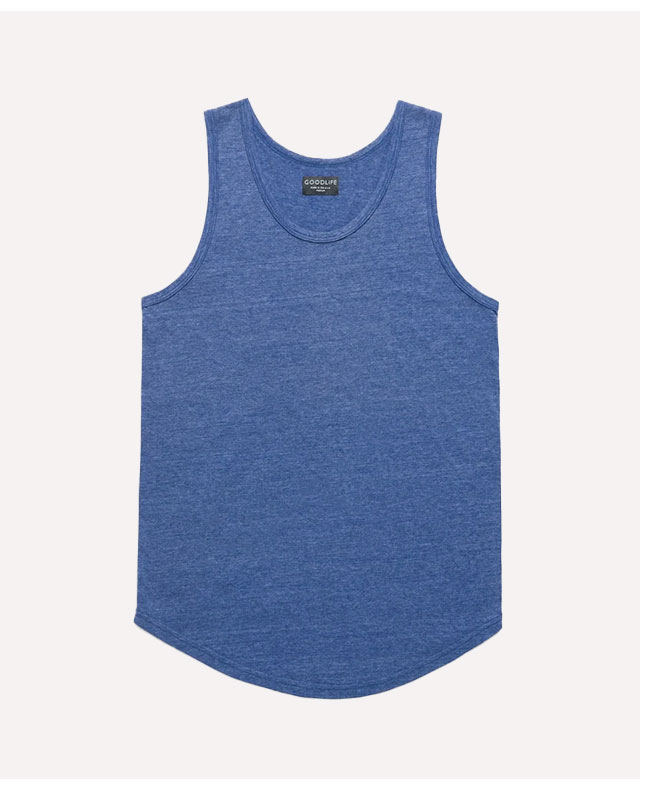 Tri-Blend Scallop Tank Top