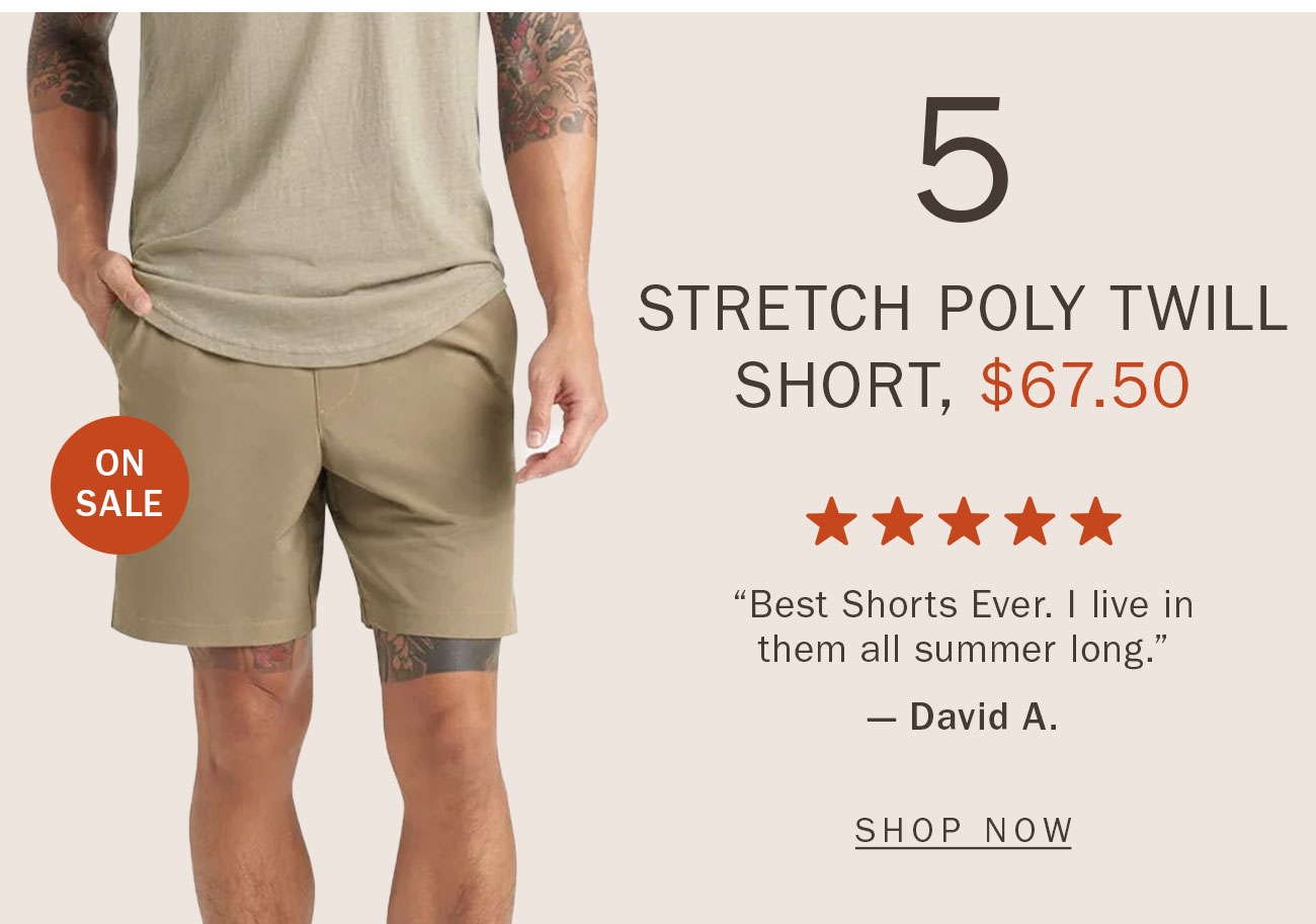 Stretch Poly Twill Short
