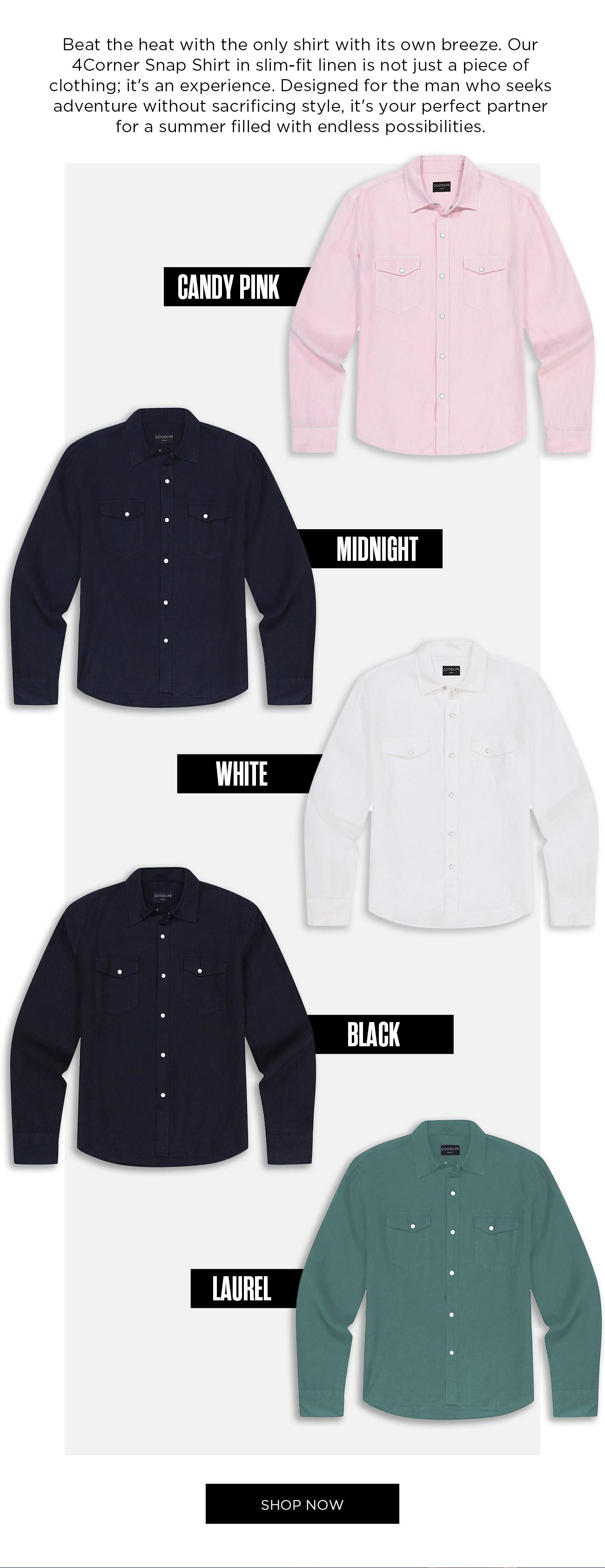 4Corner Linen Snap Shirt