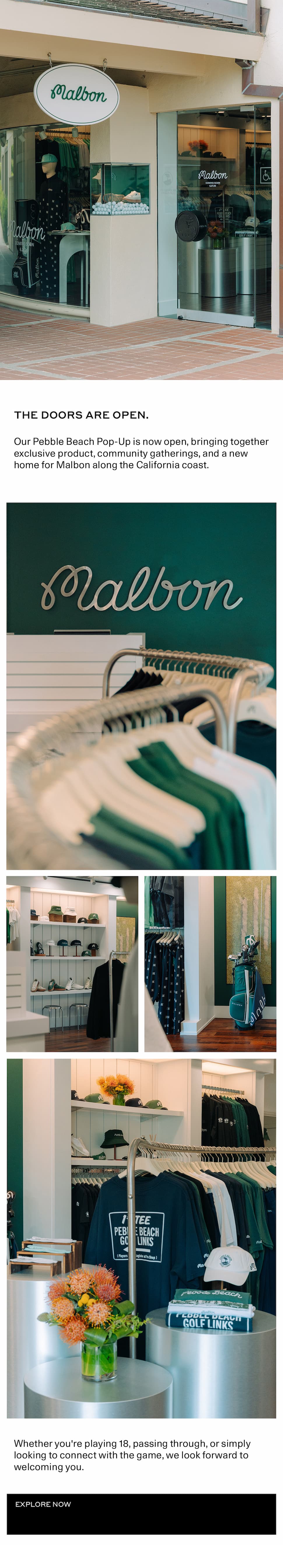 Malbon + Pebble Beach Pop-Up