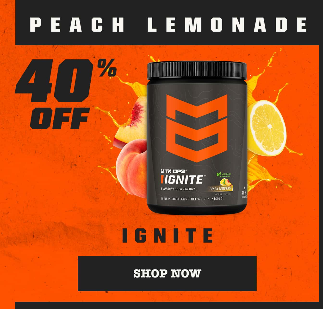 40% Off Ignite (Peach Lemonade) - SHOP NOW