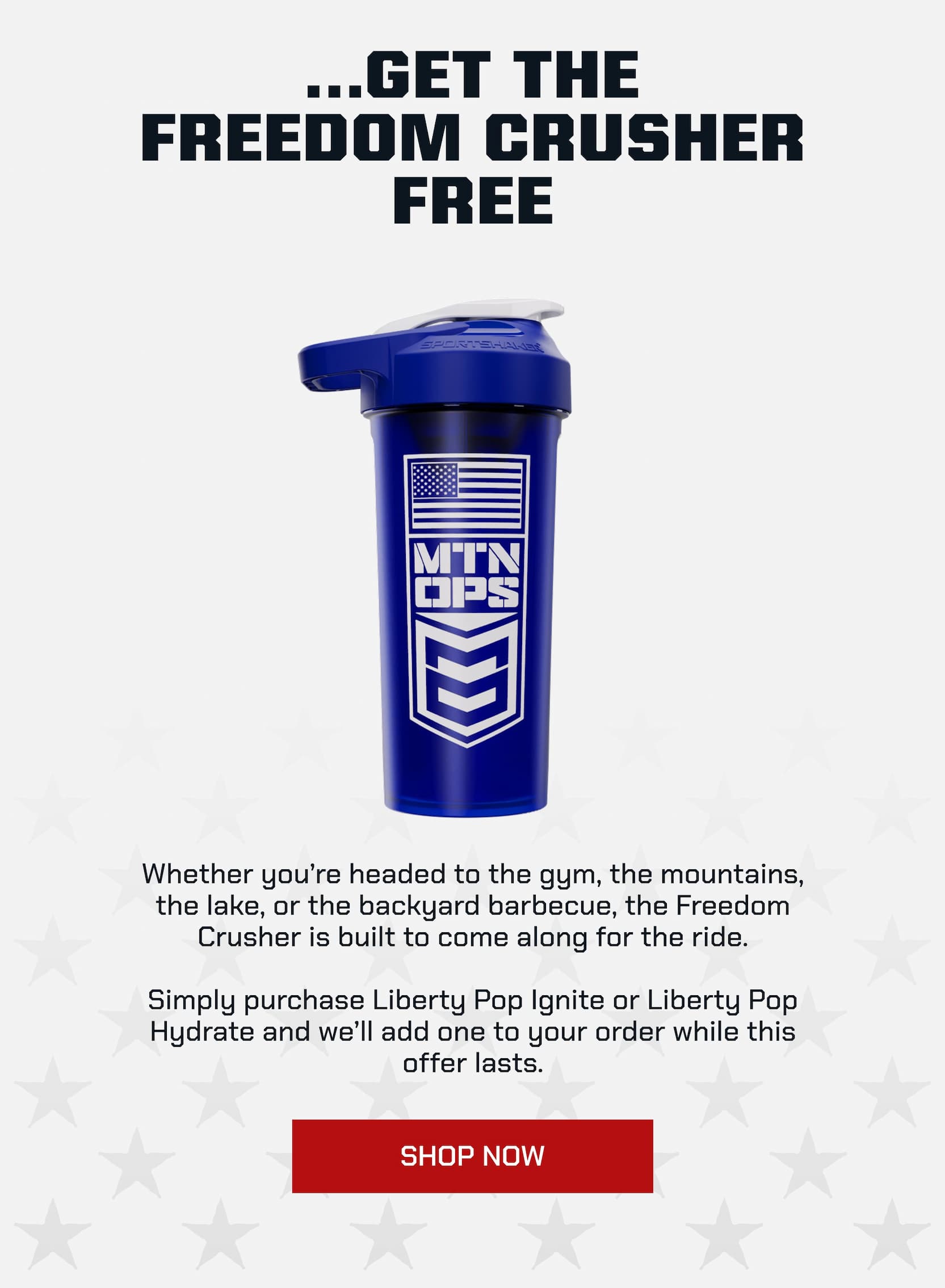 Free Freedom Crusher When You Buy Liberty Pop - SHOP NOW