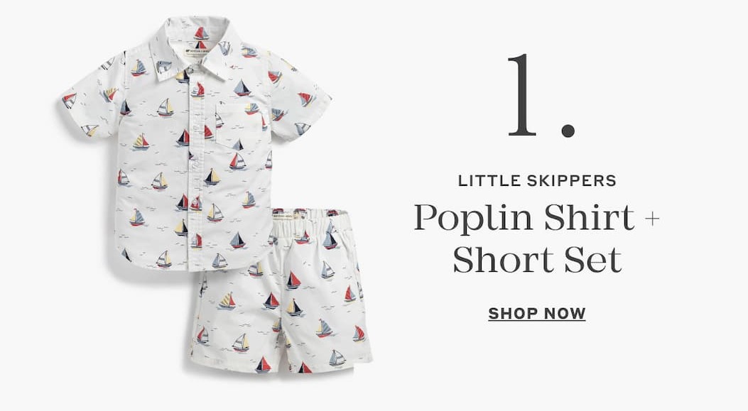 1. Poplin Shirt + Short Set - Shop Now