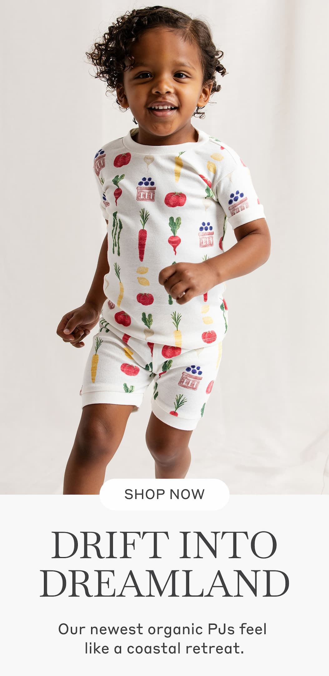 Drift Into Dreamland: Our newest organic PJs feel like a coastal retreat. Shop Now