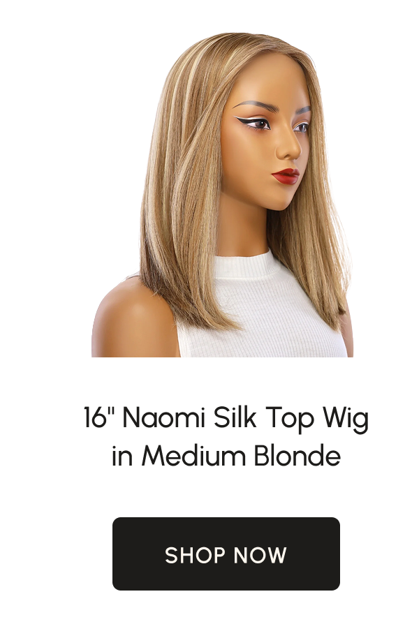 16" Naomi Silk Top Wig in Medium Blonde
