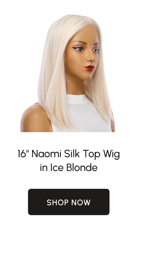 16" Naomi Silk Top Wig in Ice Blonde