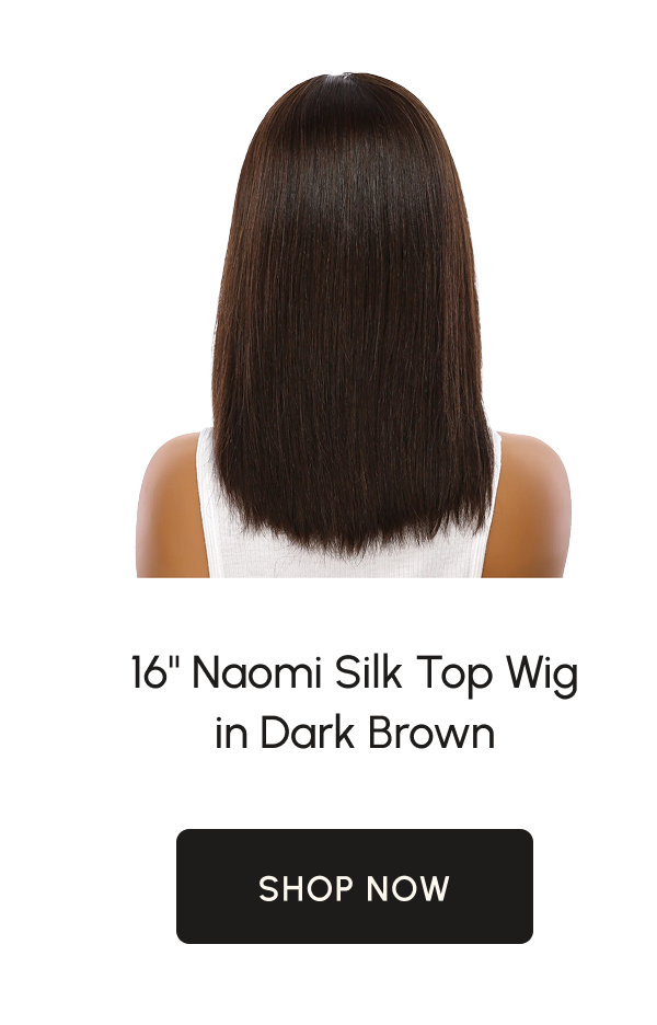 16" Naomi Silk Top Wig in Dark Brown