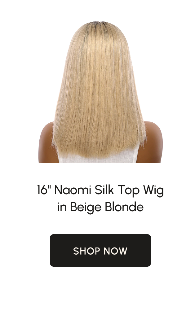 16" Naomi Silk Top Wig in Beige Blonde