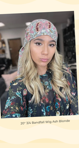 20" 3/4 Bandfall Wig Ash Blonde