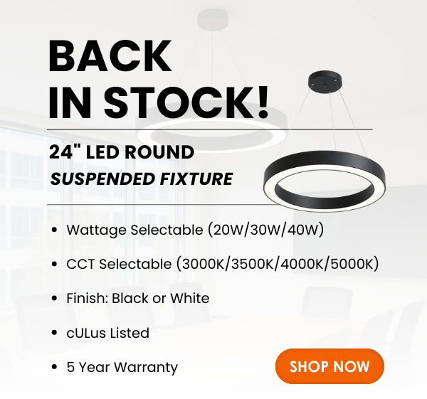 24" Suspended Round Fixture