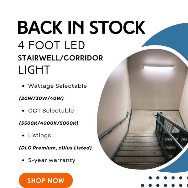 4 ft LED Stairwell/Corridor Light