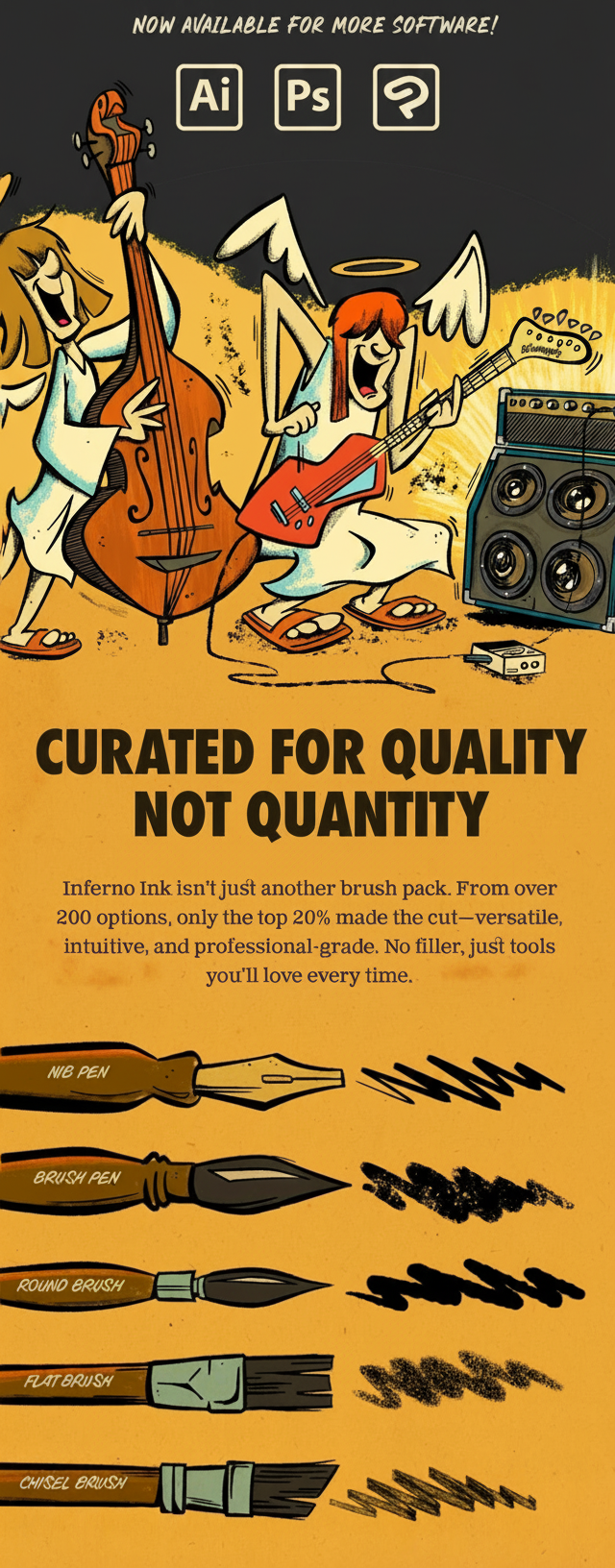 an image of a poster with a bunch of different types of knives