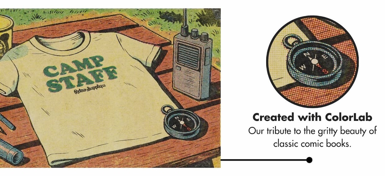 Camp Retro illustration made with ColorLab