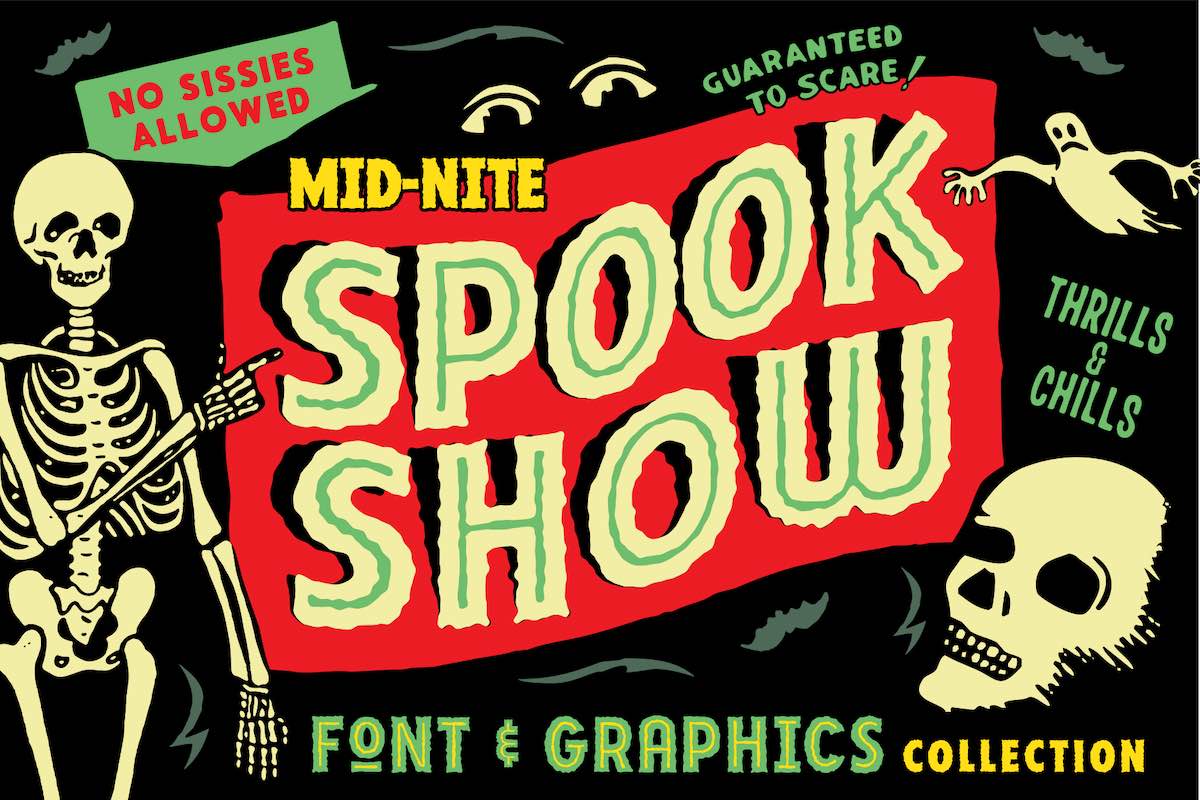 Image of Spook Show Font & Graphics Collection