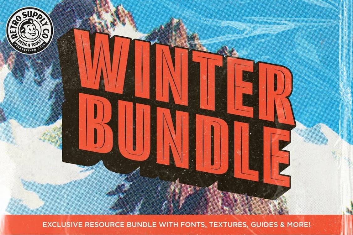 The Winter Creative Bundle: Exclusive Bundle with Fonts, Textures, Guides, and More!
