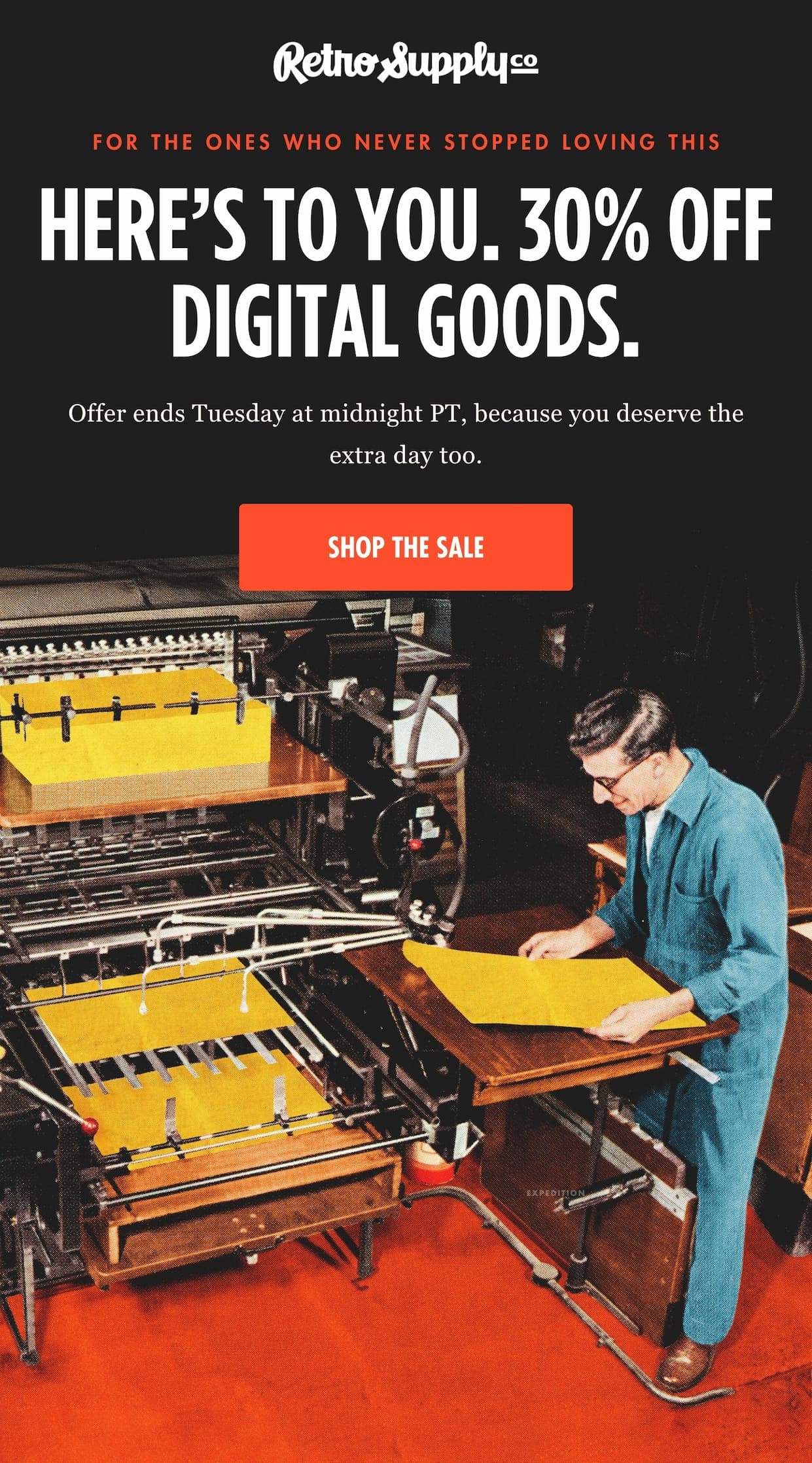 Here's to You. 30% Off Digital Goods.