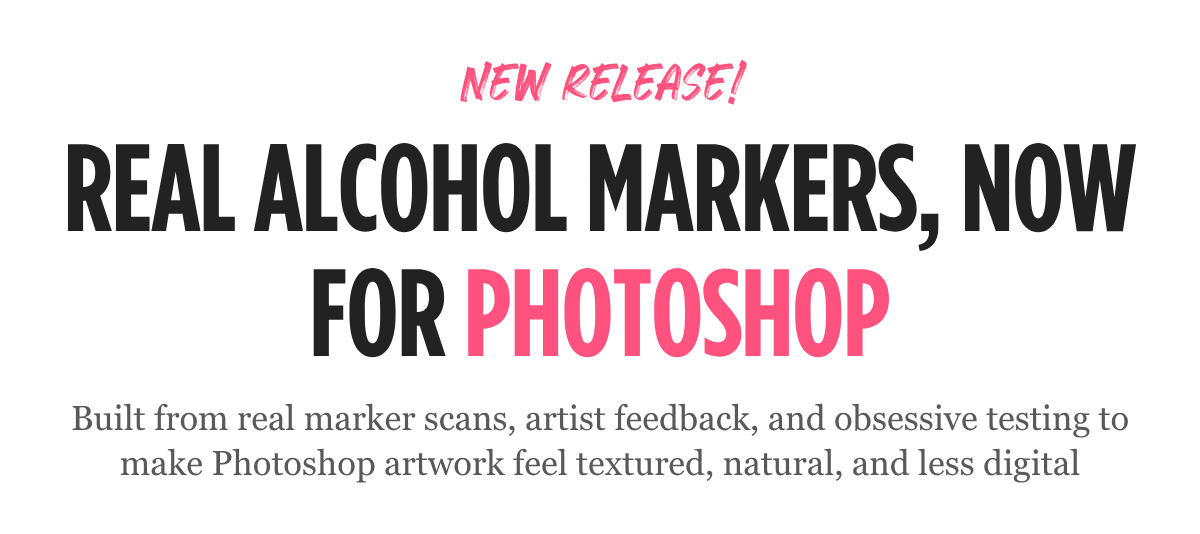 New Release: Real Alcohol Markers, Now for Photoshop