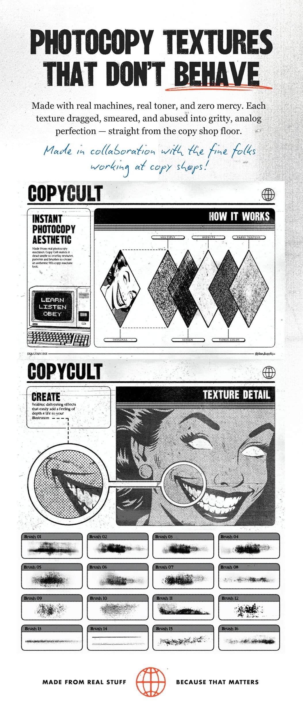 CopyCult: Photocopy Textures That Don't Behave