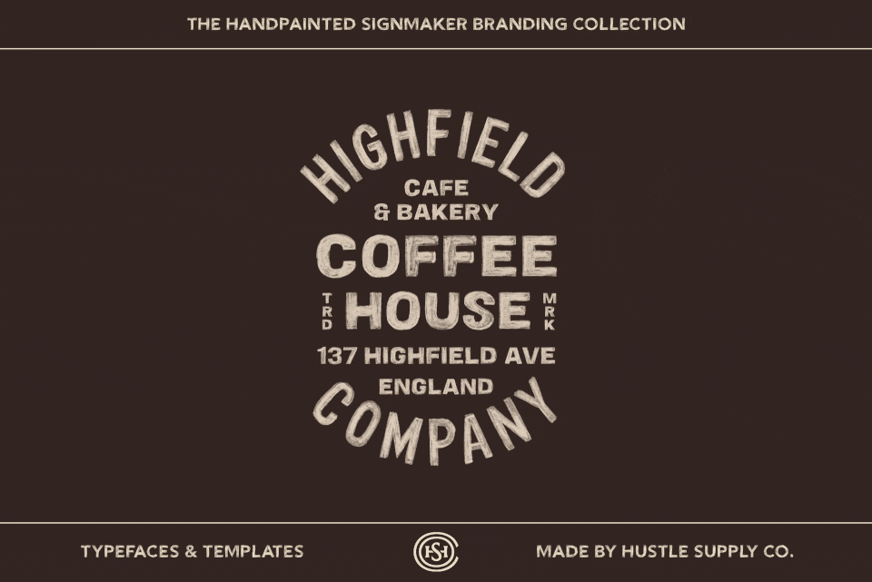 Logo templates from The Handpainted Signmaker Branding Collection