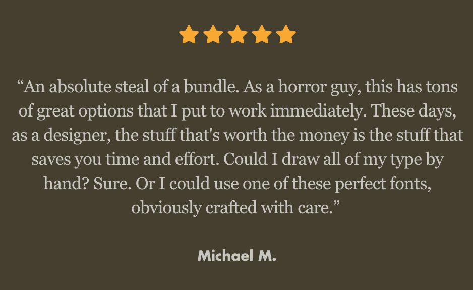 Review of RetroSupply horror font packs