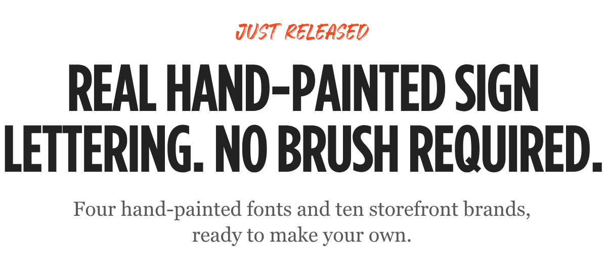 New from Hustle Supply Co. The brush texture is built into the font.