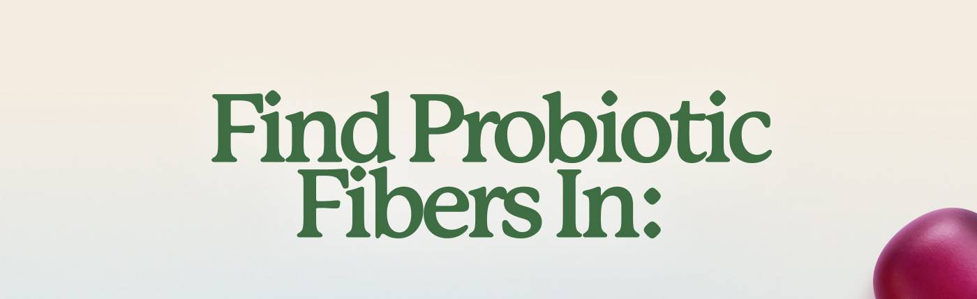 Find Probiotic Fibers In: Find Probiotic Fibers In: