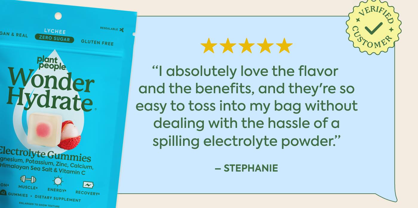 “I absolutely love the flavor  and the benefits, and they're so  easy to toss into my bag without  dealing with the hassle of a  spilling electrolyte powder”  ~ STEPHANIE 