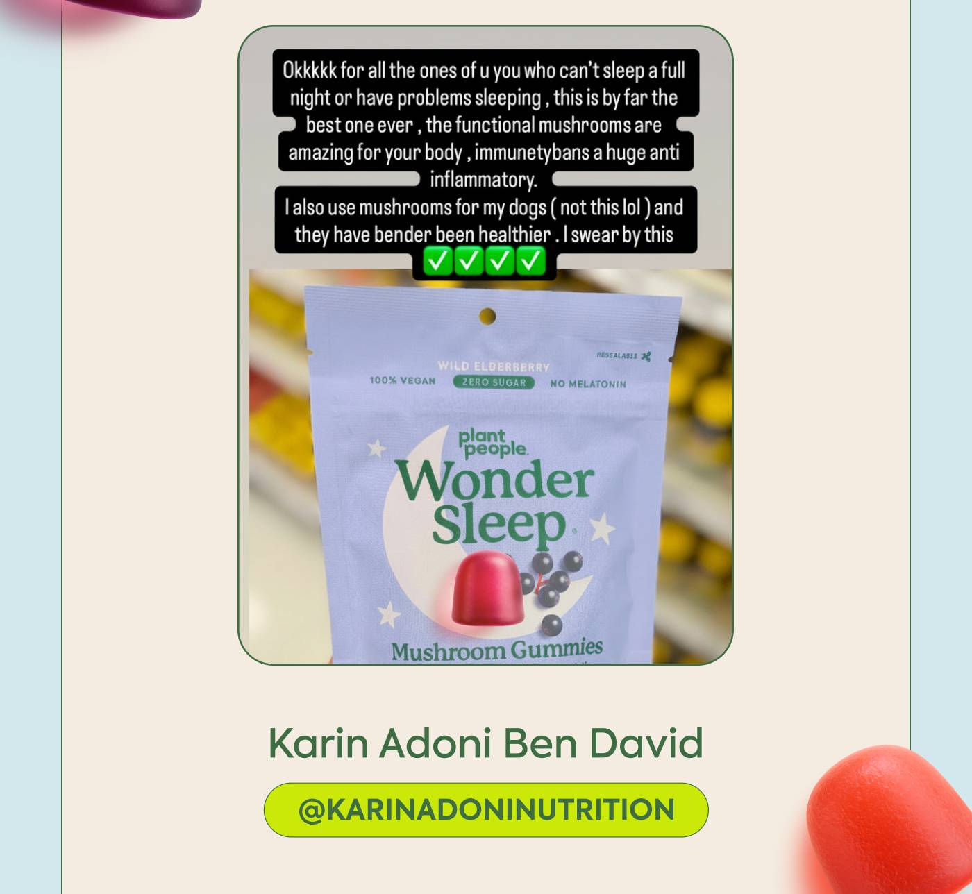 - Karin Adoni Ben David @karinadoninutrition