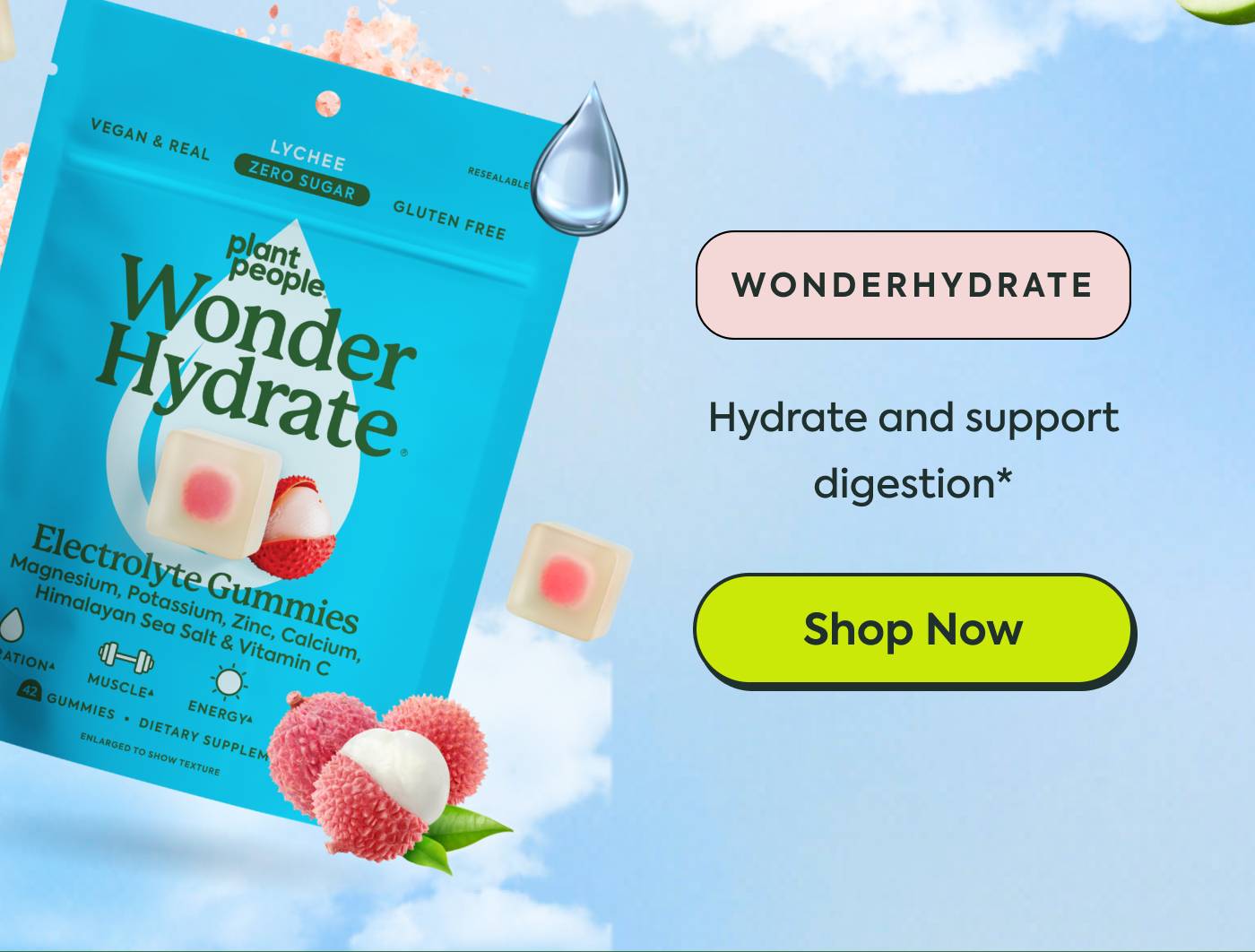 WonderHydrate: Hydrate and support digestion* WonderHydrate: Hydrate and support digestion*