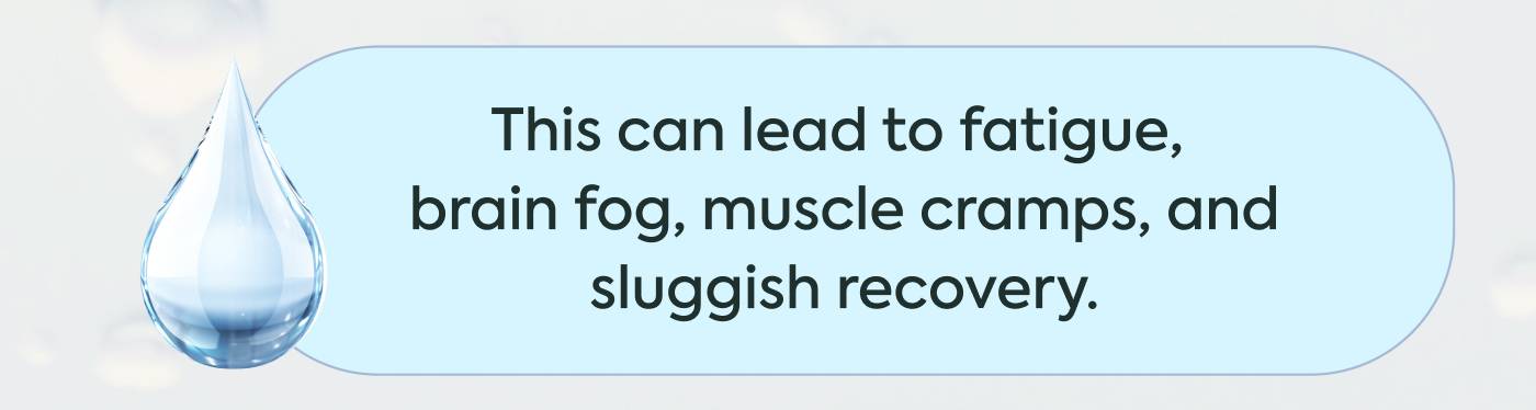This can lead to fatigue, brain fog, muscle cramps, and sluggish recovery.