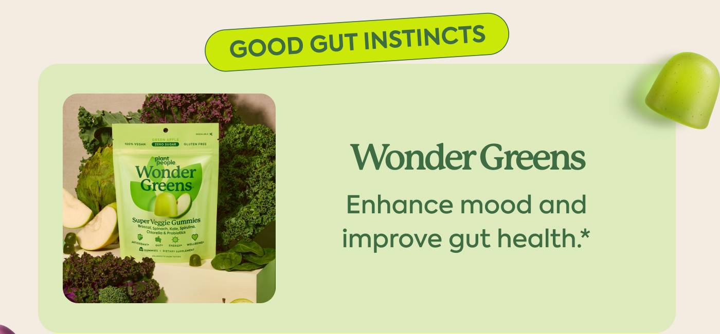 Good Gut Instincts | Wonder Greens: Enhance mood and improve gut health.*