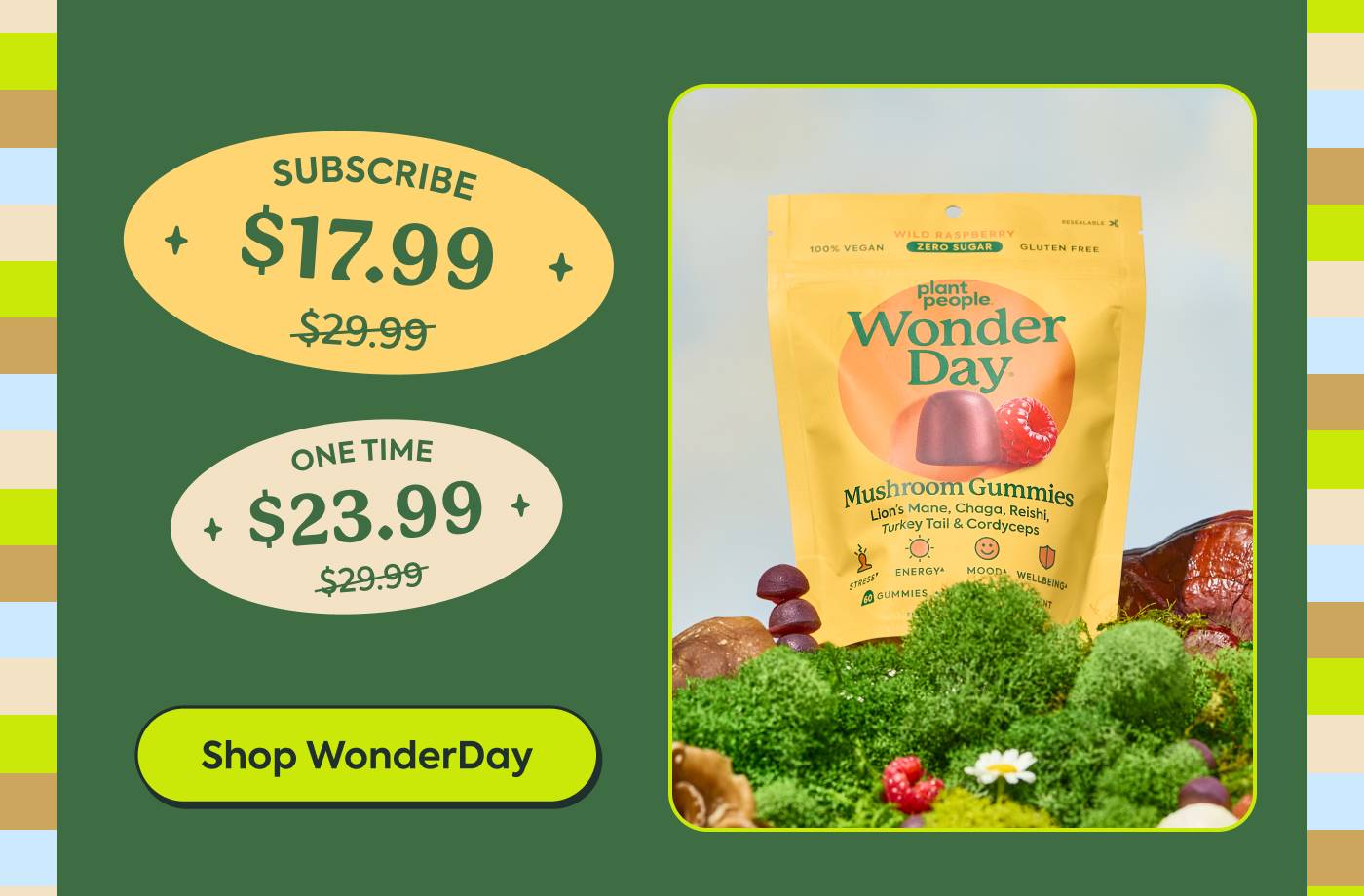 Subscribe $17.99 | One Time $23.99 | Shop WonderDay