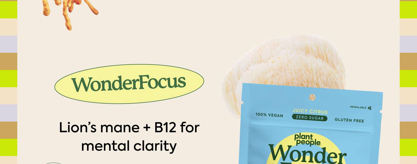 WonderFocus: Lion's mane + B12 for mental clarity WonderFocus: Lion's mane + B12 for mental clarity