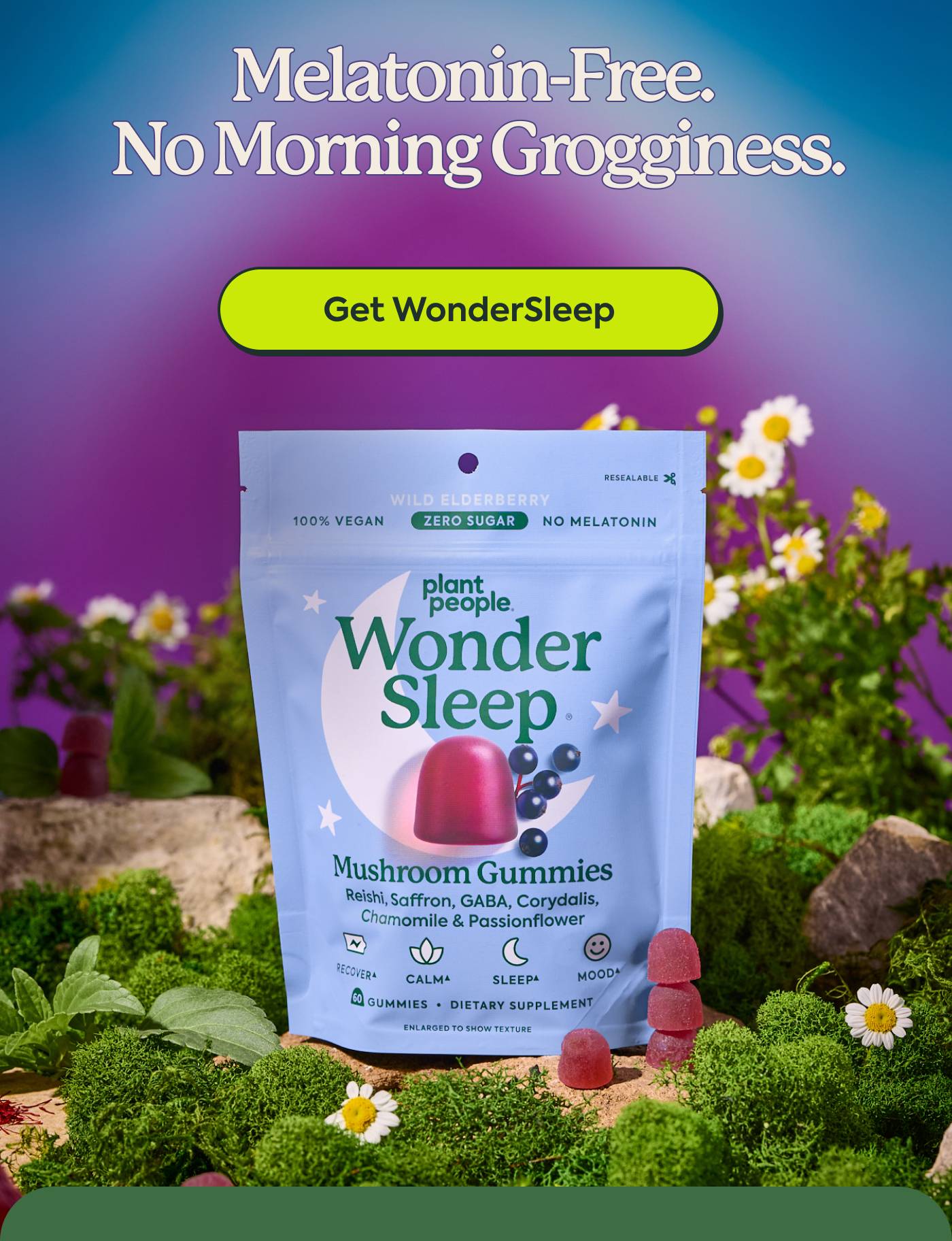 Melatonin-Free. No Morning Grogginess. Get WonderSleep