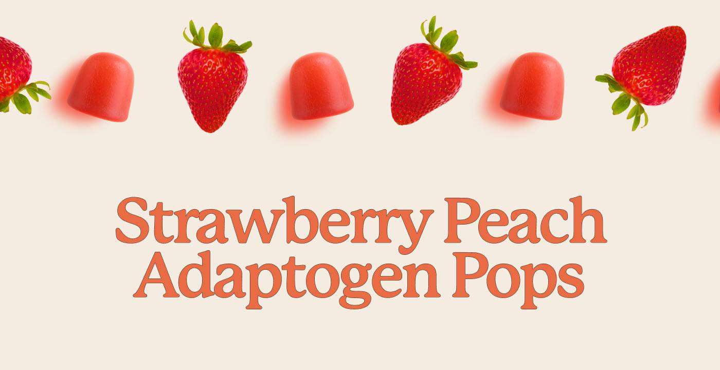 Strawberry Peach Adaptogen Pops