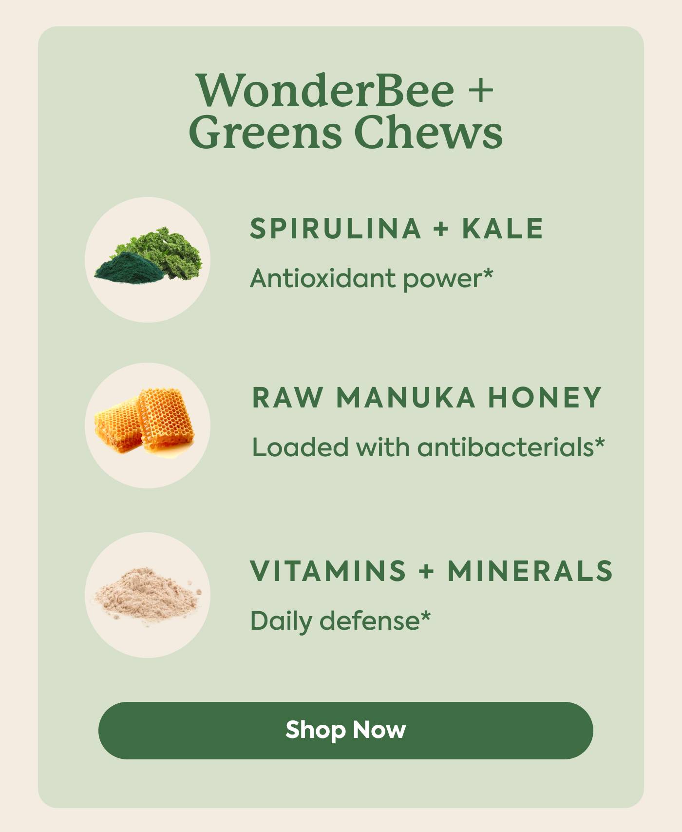 WonderBee + Greens Chews