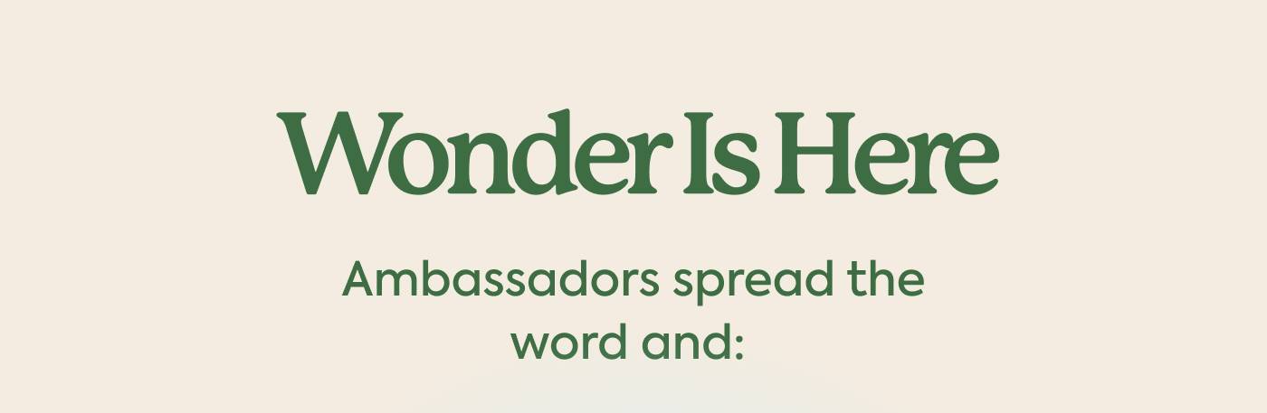 Wonder is Here Ambassadors spread the word and: 
