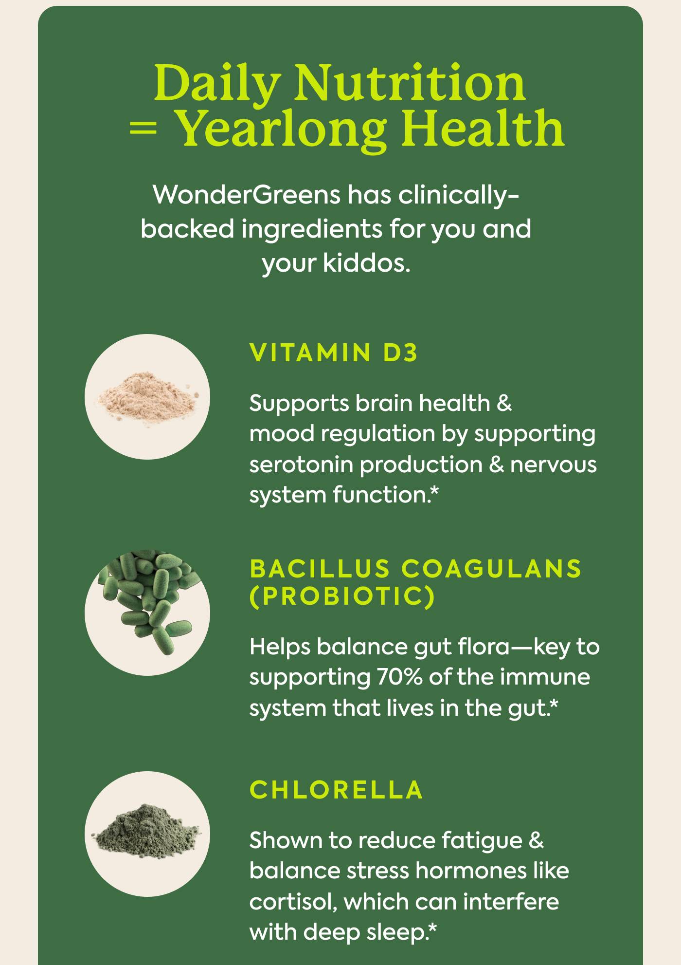 Daily Nutrition = Yearlong Health Daily Nutrition = Yearlong Health