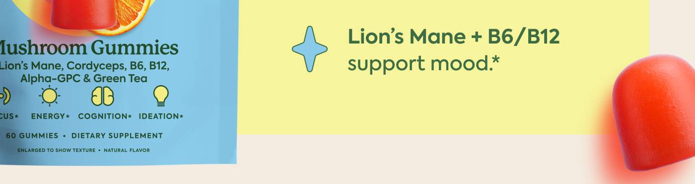Lion's Mane + B6/B12 support mood.*