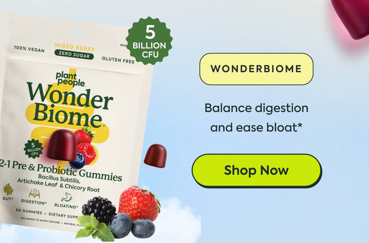 WonderBiome: Balance digestion and ease bloat* WonderBiome: Balance digestion and ease bloat*
