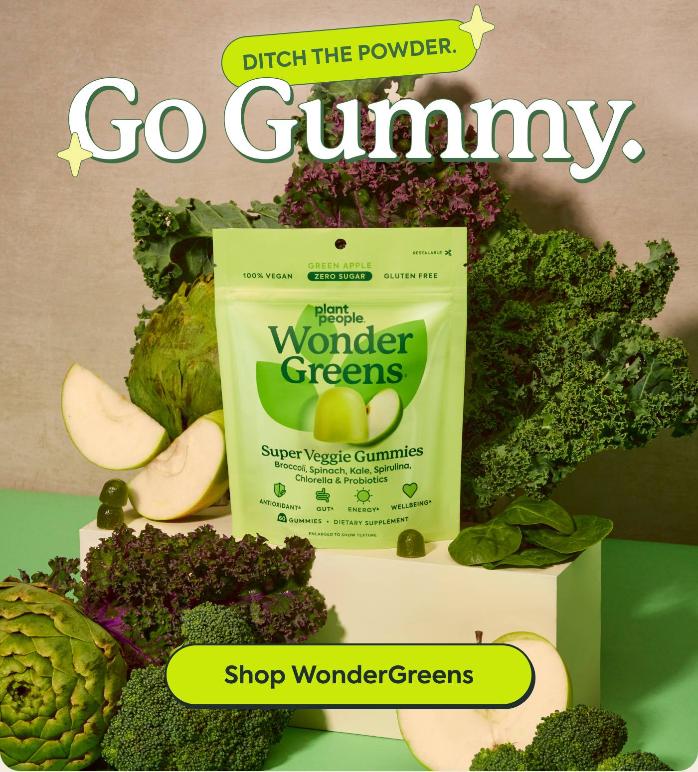 Ditch the Powder. Go Gummy | Shop WonderGreens