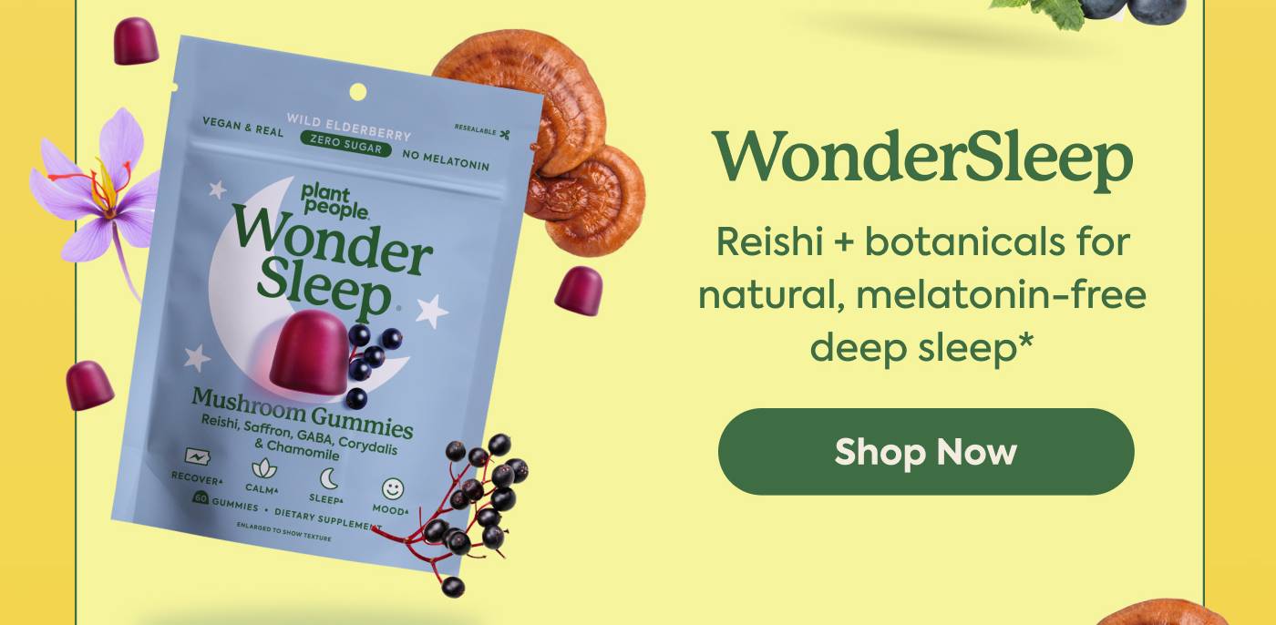 WonderSleep: Reishi + botanicals for natural, melatonin-free deep sleep* WonderSleep: Reishi + botanicals for natural, melatonin-free deep sleep*