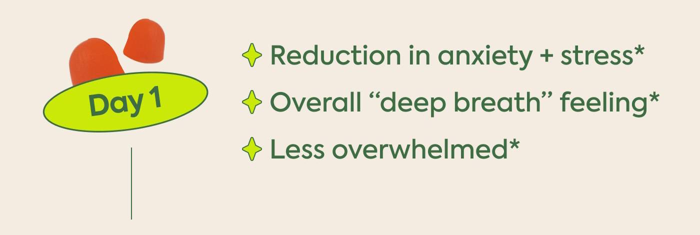 Reduction in anxiety + stress* Overall “deep breath” feeling* Less overwhelmed*