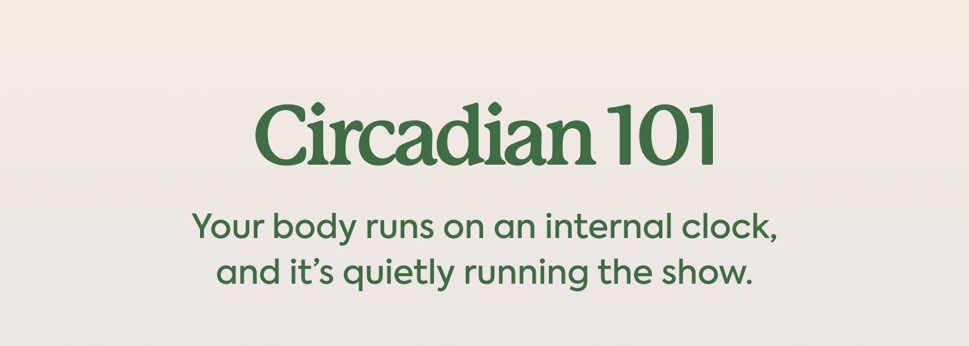 Circadian 101 - Your body runs on an internal clock, and it’s quietly running the show.